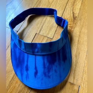 Blue tie dye visor